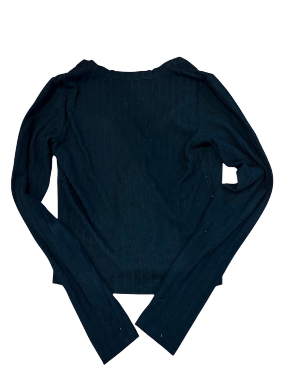 Universal Thread Black Ribbed Button-Up Cardigan | Size Small - Picture 3 of 5